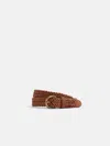Shop Alex Mill Dragon Diffusion Woven Leather Belt In Tan