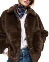 Alex Mill Duane St Faux Fur Jacket In Brown