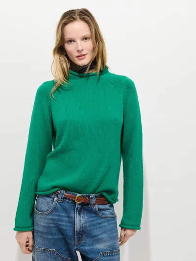 Alex Mill Eastport Rollneck In Cotton In Green