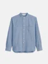 ALEX MILL EASY BAND COLLAR SHIRT IN CHAMBRAY