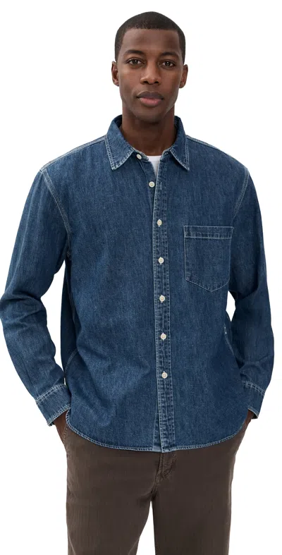 Alex Mill Easy Shirt In Denim Medium Wash In Multi