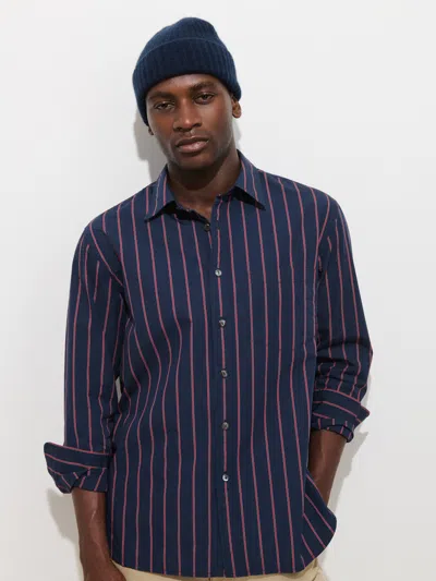 Alex Mill Easy Striped Shirt In Deep Navy Stripe