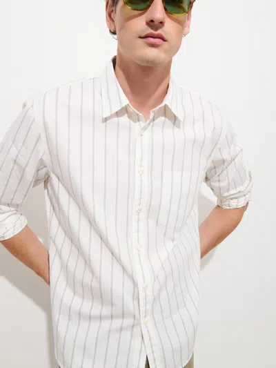 Alex Mill Easy Striped Shirt In Ivory Stripe