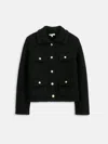 Alex Mill Edinburgh Sweater Jacket In Merino Wool In Black