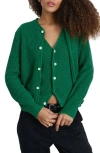 Alex Mill Chunky Cotton Cardigan In Verdant Green