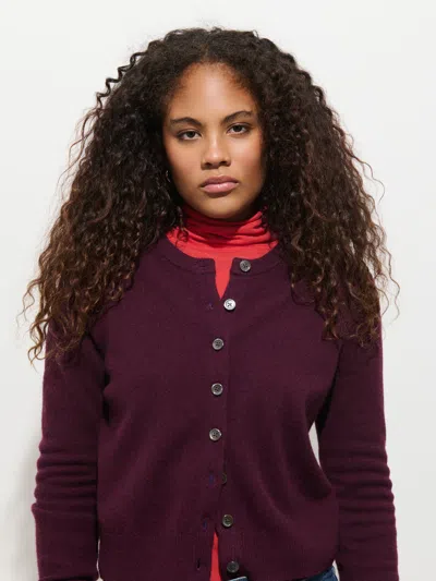 Alex Mill Elizabeth Street Cardigan In Merino Wool In Burgundy