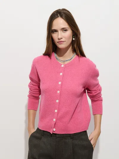 Alex Mill Elizabeth Street Cardigan In Merino Wool In Pink