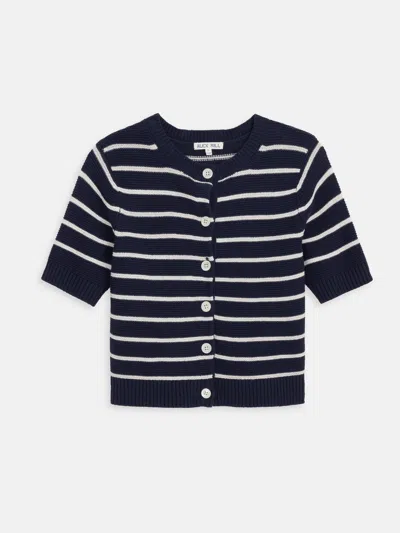Alex Mill Elle Striped Sweater In Cotton Linen In Black