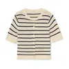 Alex Mill Elle Striped Sweater In Cotton Linen In Neutral