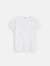 Alex Mill Elliott V Neck Tee In Cotton In White