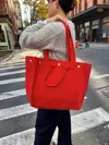 Alex Mill Embroidered Perfect Weekday Tote In Red
