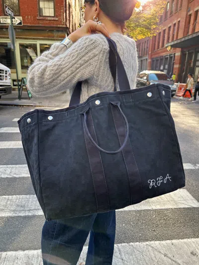 Alex Mill Embroidered Perfect Weekend Tote In Military Olive