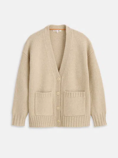 Alex Mill Emma Cardigan In Lambswool In Oatmeal