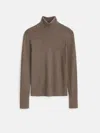 Alex Mill Emmaline Turtleneck In Merino Wool In Taupe