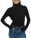 Alex Mill Emmaline Turtleneck Top In Soot
