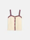 Alex Mill Emmy Cami In Cotton In Ivory Combo