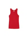 Alex Mill Everyday Rib Tank In Berry Red