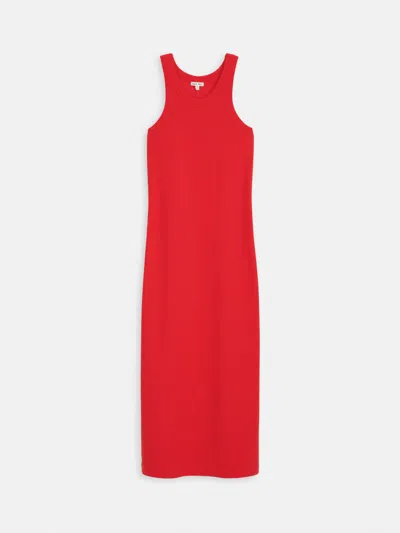 Alex Mill Everyday Rib Tank Dress Tomato In Red