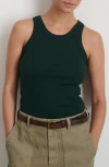 Alex Mill Everyday Rib Tank In Pine Needle