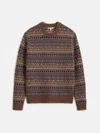 Alex Mill Fair Isle Donegal Wool-blend Sweater In Brown Multi