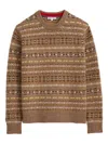 Alex Mill Fair Isle-intarsia Jumper In Brown