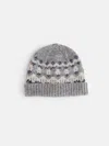 Alex Mill Fairisle Beanie In Grey