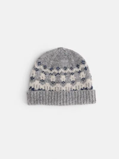 Alex Mill Fairisle Beanie In Grey