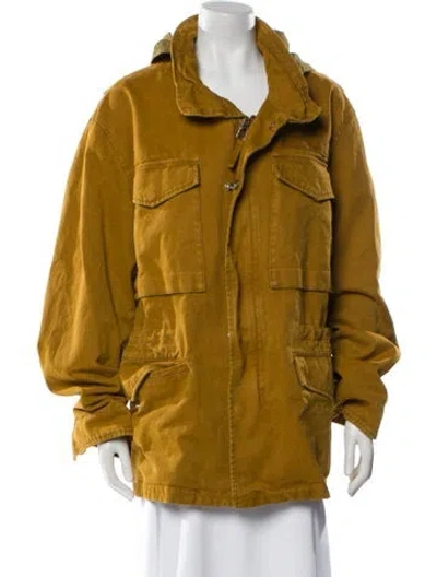 Pre-owned Alex Mill Faux Fur Coat In Brown