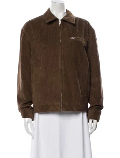 Pre-owned Alex Mill Faux Fur Jacket In Brown
