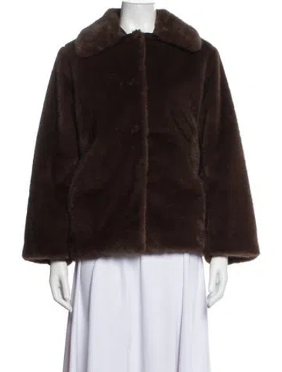 Pre-owned Alex Mill Faux Fur Jacket In Brown