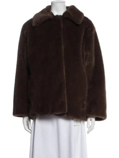 Pre-owned Alex Mill Faux Fur Jacket In Brown