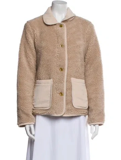 Pre-owned Alex Mill Faux Fur Jacket In Neutral