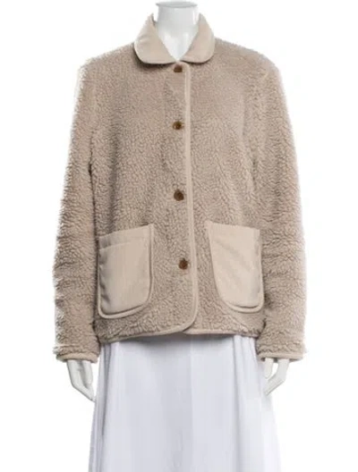 Pre-owned Alex Mill Faux Fur Jacket In Neutral