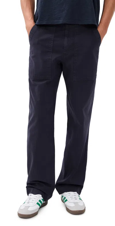 Alex Mill Field Pants In Herringbone Navy In Blue