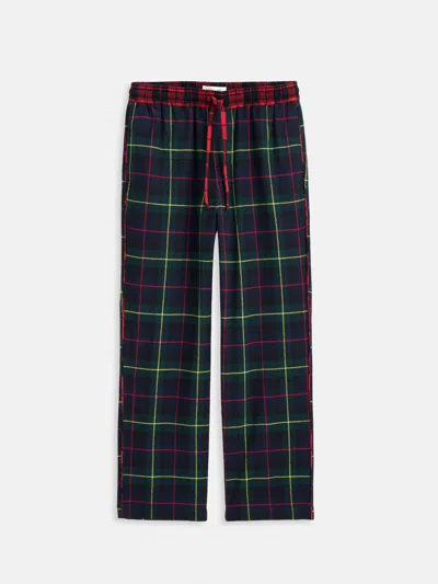 Alex Mill Flannel Sleep Pant In Tartan In Green