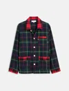 Alex Mill Flannel Sleep Shirt In Tartan In Green