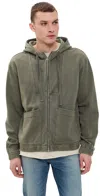 Alex Mill Fleece Track Jacket Olive Green In Olive Green