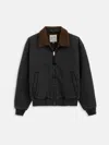 Alex Mill Flight Jacket In Canvas In Black