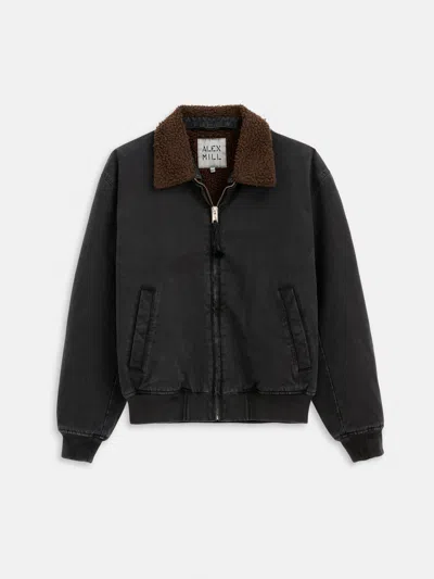 Alex Mill Flight Jacket In Canvas In Black