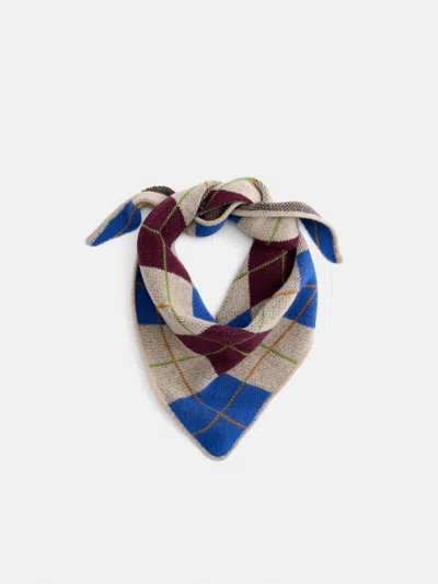 Alex Mill Flynn Argyle Handkerchief Scarf In Wool In Camel