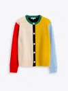 Alex Mill Francis Colorblock Merino Wool Cardigan In Multi Combo