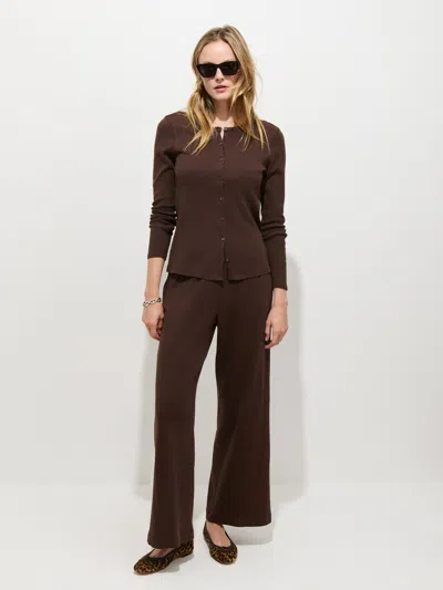 Alex Mill Frankie Pull On Pant In Cotton Rib In Espresso