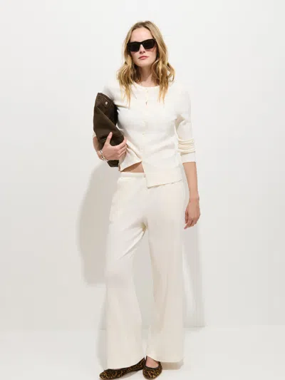 Alex Mill Frankie Pull On Pant In Cotton Rib In White