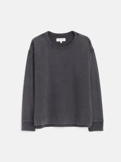 Alex Mill Frankie Sweatshirt In Vintage Wash In Washed Black
