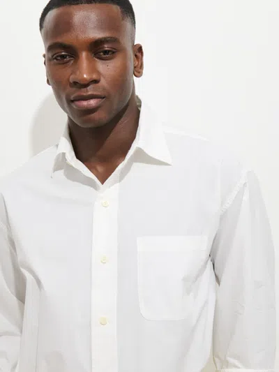 Alex Mill Franklin Shirt In Cotton Poplin In White