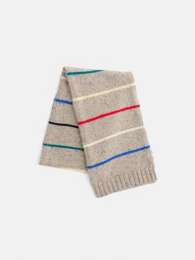 Alex Mill Freddie Striped Scarf In Donegal In Oatmeal