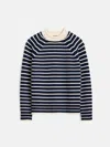 Alex Mill Freja Sweater In Ivory/indigo