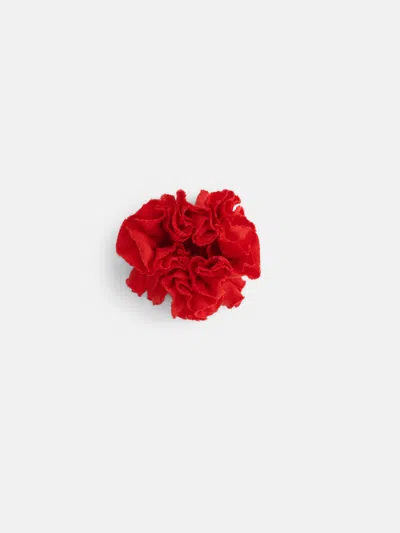 Alex Mill Frisee Hair Scrunchie In Linen In Chili