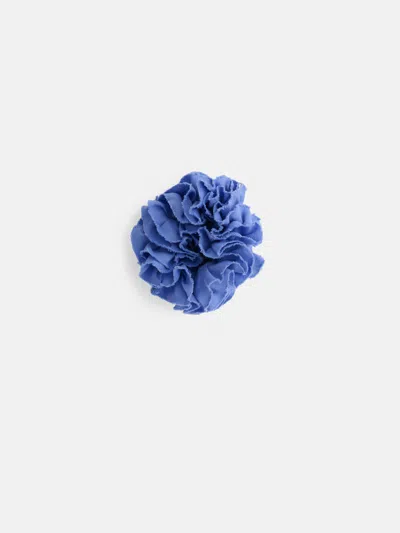 Alex Mill Frisee Hair Scrunchie In Linen In French Blue