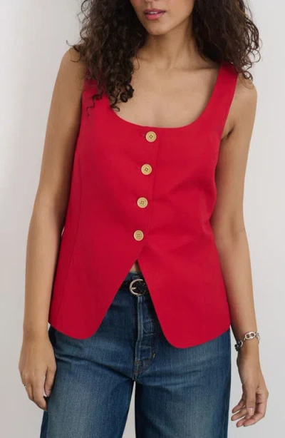 ALEX MILL ALEX MILL GABBY LINEN & COTTON VEST